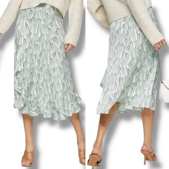 Topshop Wisteria ruffle midi skirt Women’s 8 NWT - Picture 5 of 10